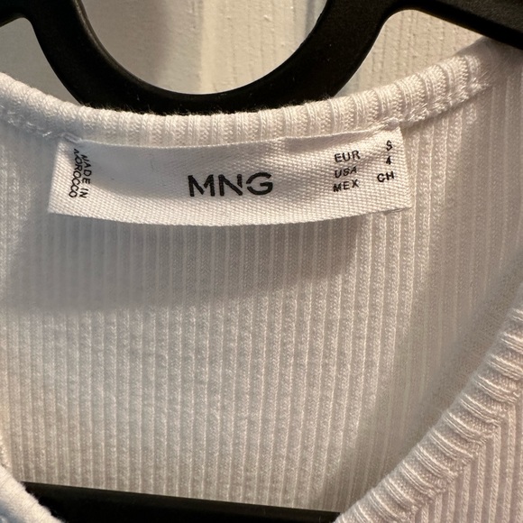 Mango dress white ribbed size small / usa 4 NEW - Picture 2 of 2